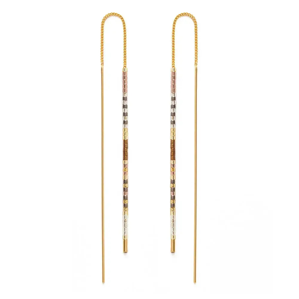 earrings - miyuki seed bead threader by amano studio