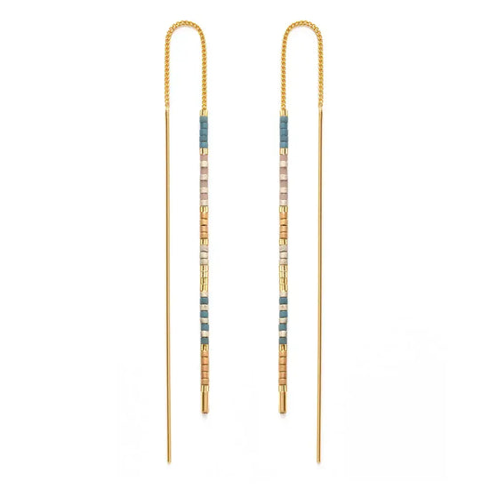 earrings - miyuki seed bead threader by amano studio