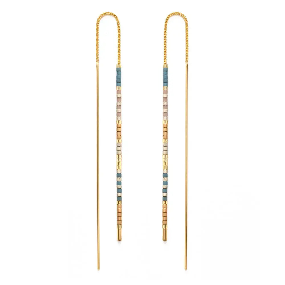 earrings - miyuki seed bead threader by amano studio