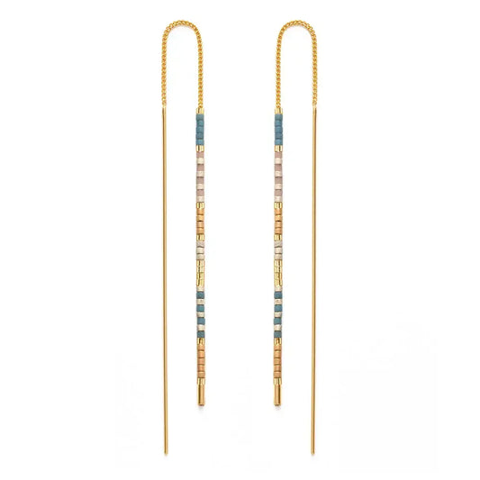 earrings - miyuki seed bead threader by amano studio