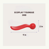 Dog Toy | Tongue Orb | Natural Rubber | Red