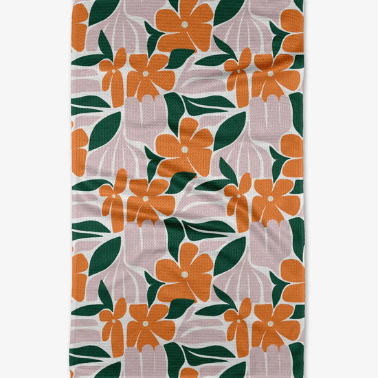 microfiber tea towel - modern floral by geometry house