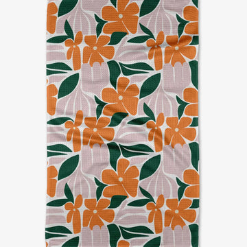 microfiber tea towel - modern floral by geometry house