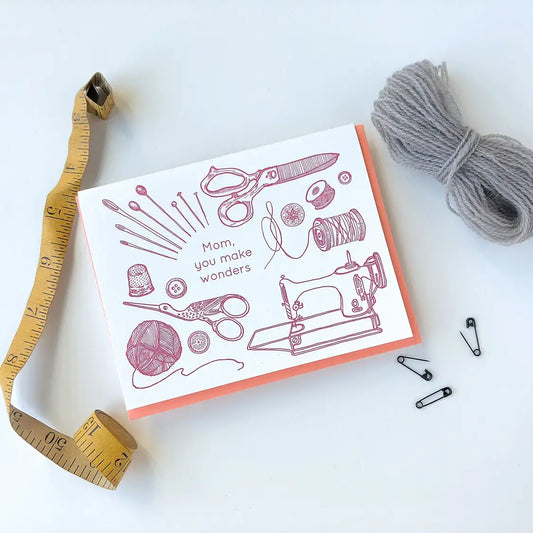 card - mother's day - mom, you make wonders by blackbird letterpress