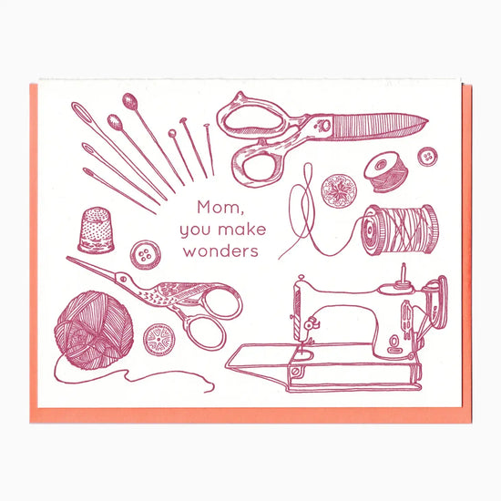 card - mother's day - mom, you make wonders by blackbird letterpress
