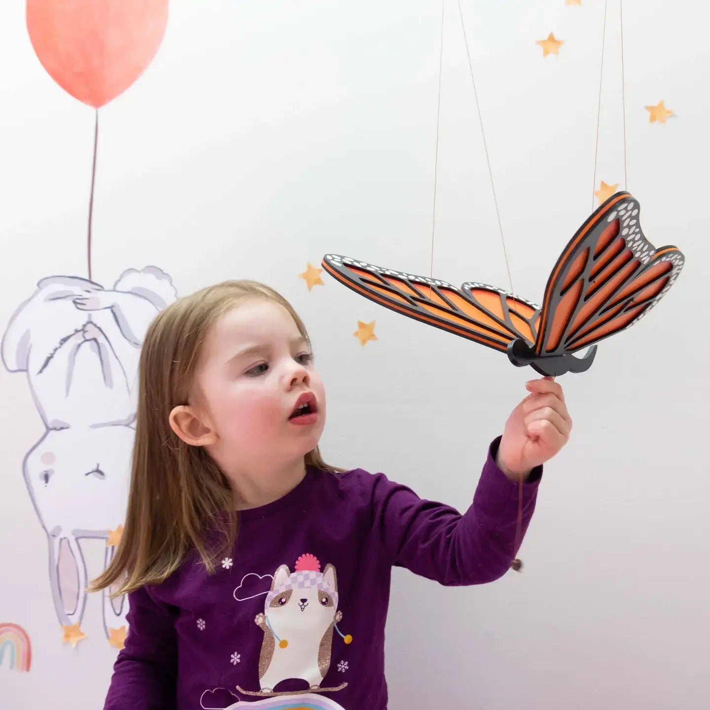 mobile - flying monarch butterfly by tulia's artisan gallery