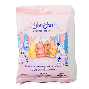 candy - sour gummies - moomin - lemon, raspberry, cola, melon by bonbon nyc