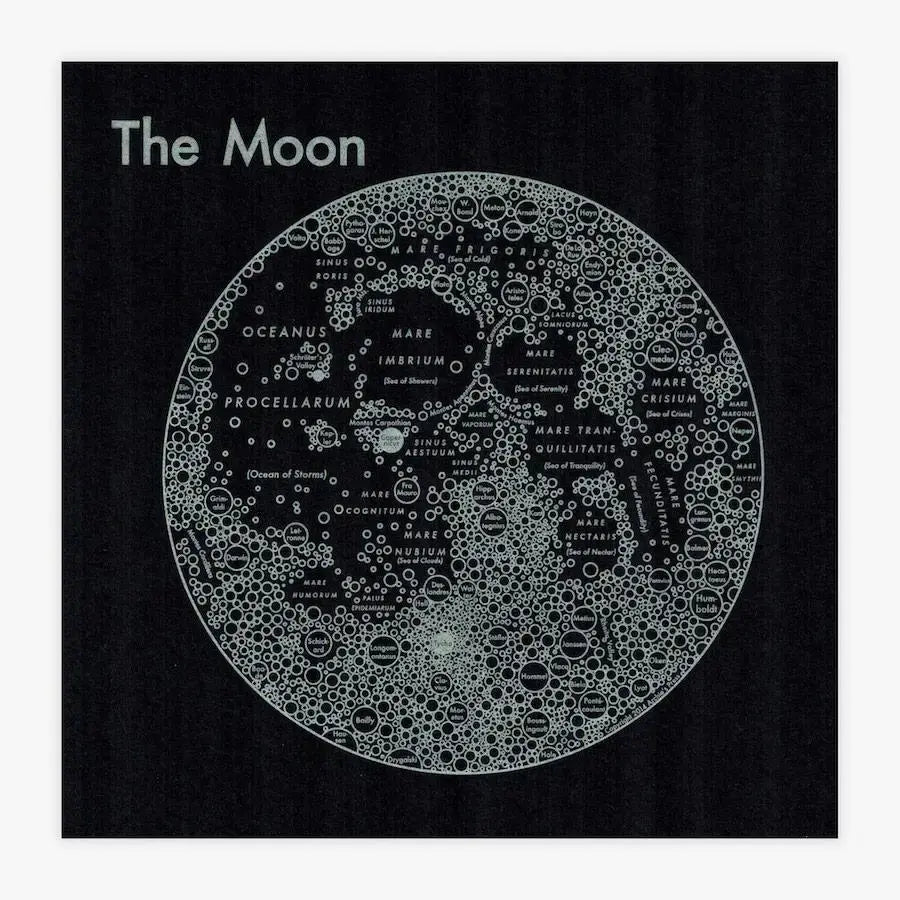 art print - letterpress - 8" x 8" - moon by archie's press