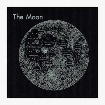 art print - letterpress - 8" x 8" - moon by archie's press