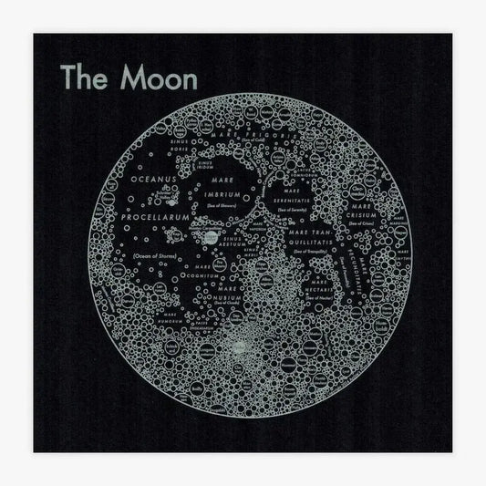art print - letterpress - 8" x 8" - moon by archie's press