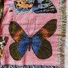 blanket - recycled cotton/acrylic - moth still life - pink by calhoun & co.