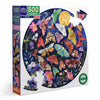 puzzle - 500-piece round - moths by eeboo