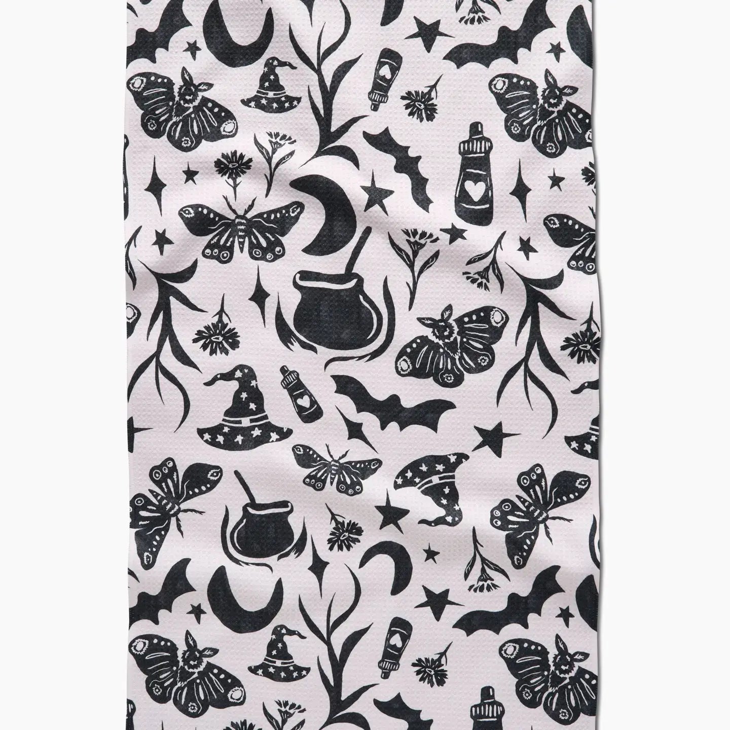 tea towel - microfiber halloween - moths & things by geometry house