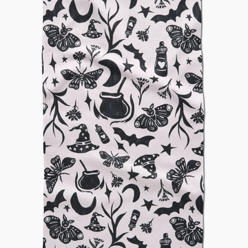 tea towel - microfiber halloween - moths & things by geometry house