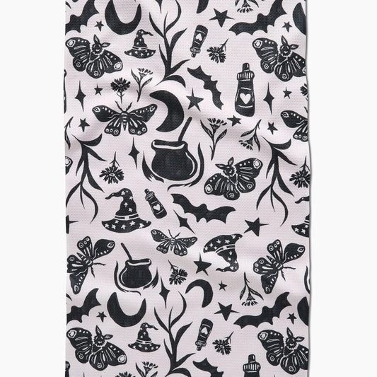 tea towel - microfiber halloween - moths & things by geometry house