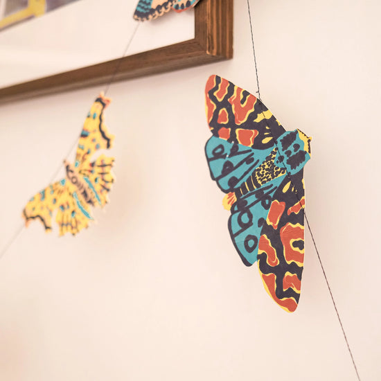garland - recycled cotton paper - moths by east end press