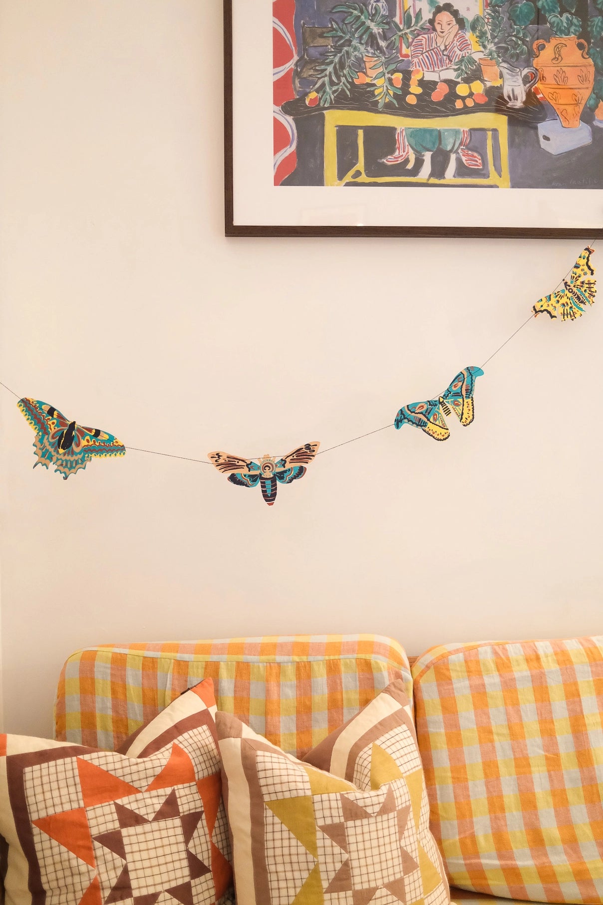 garland - recycled cotton paper - moths by east end press