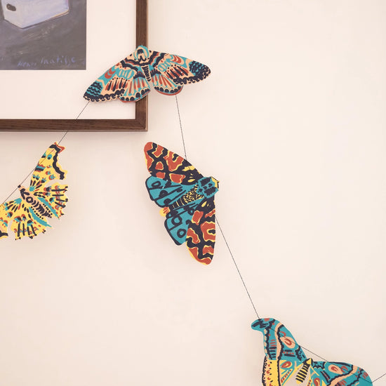 garland - recycled cotton paper - moths by east end press