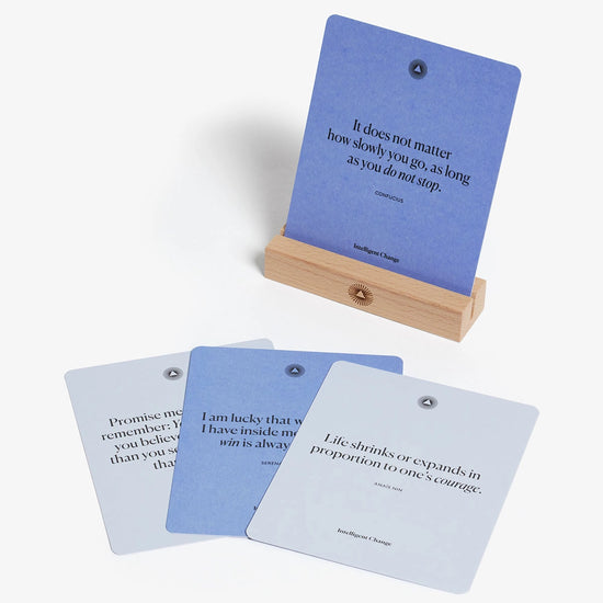 card set - motivational reminders - mindful life quotes by intelligent change