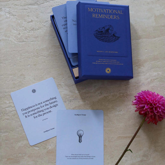card set - motivational reminders - mindful life quotes by intelligent change