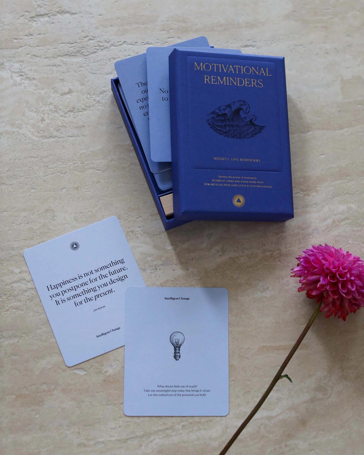 card set - motivational reminders - mindful life quotes by intelligent change
