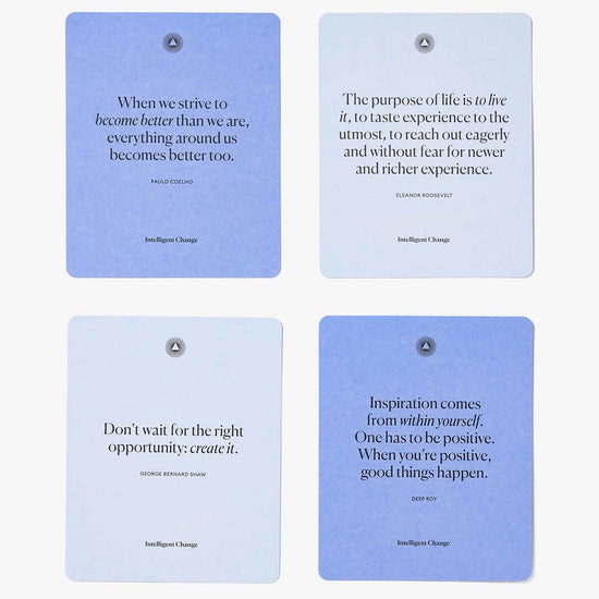card set - motivational reminders - mindful life quotes by intelligent change
