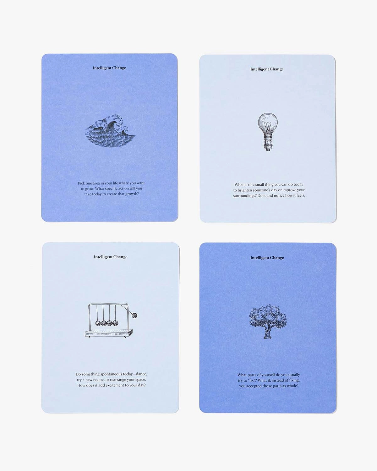 card set - motivational reminders - mindful life quotes by intelligent change