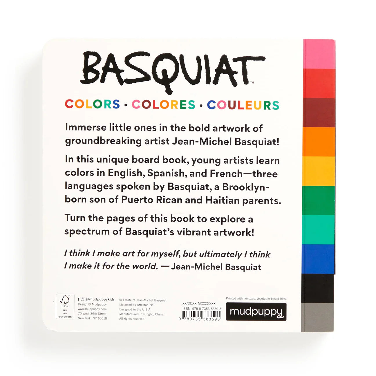 board book - basquiat colors by chronicle books