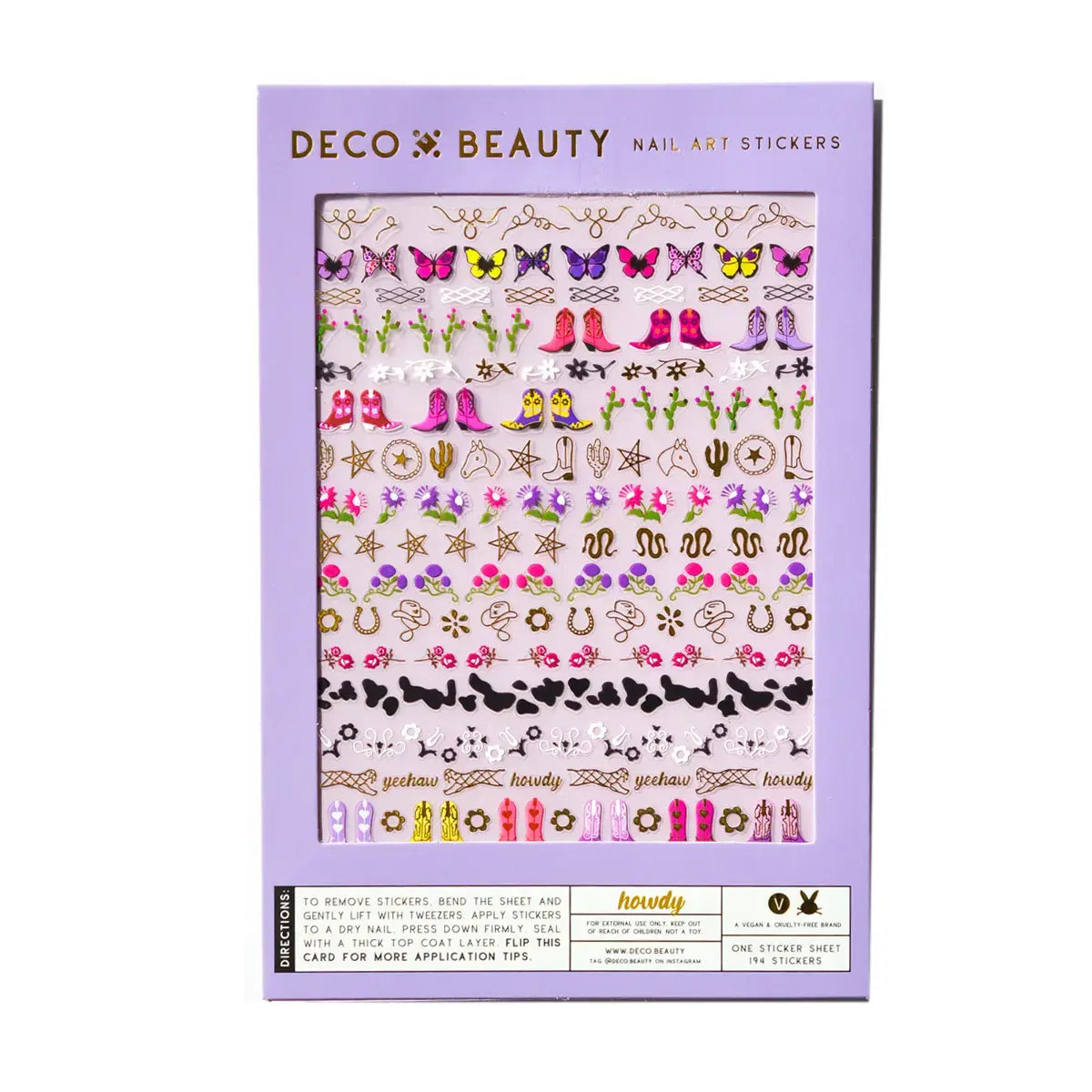 stickers - nail art - howdy by deco beauty