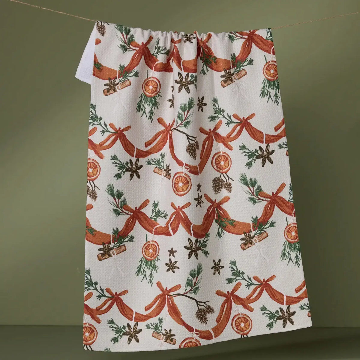 tea towel - microfiber holiday - naranjas by geometry house