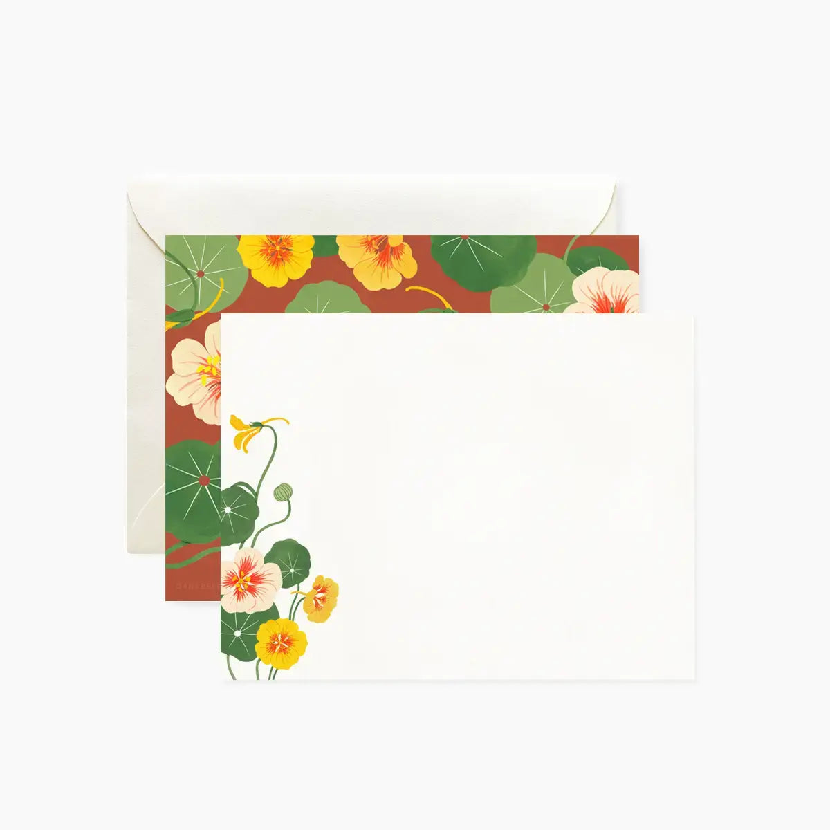 notecards - set of 4 - nasturtium by botanica paper co.