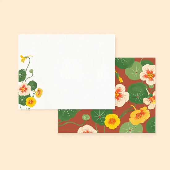 notecards - set of 4 - nasturtium by botanica paper co.