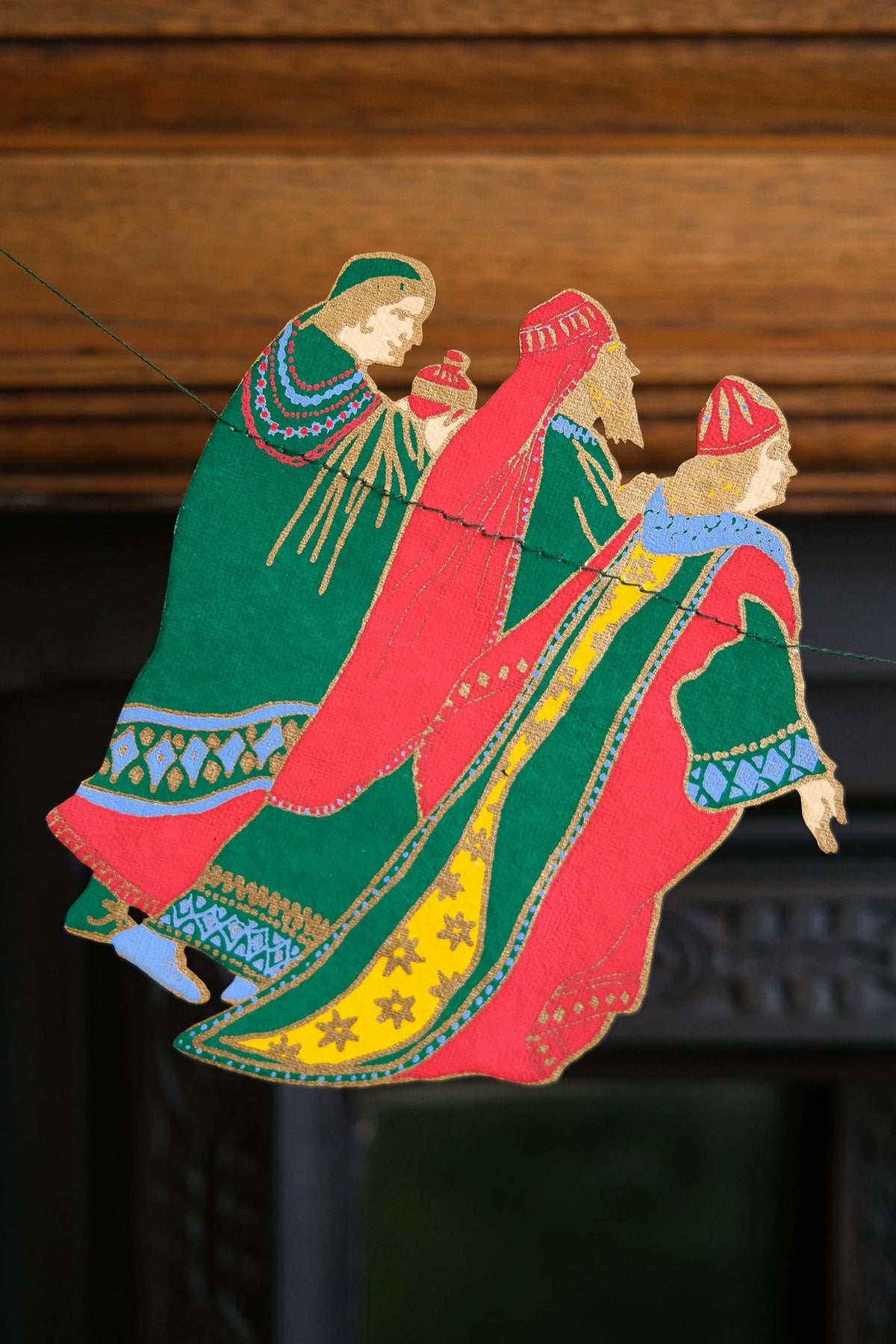 garland - recycled cotton paper - nativity by east end press