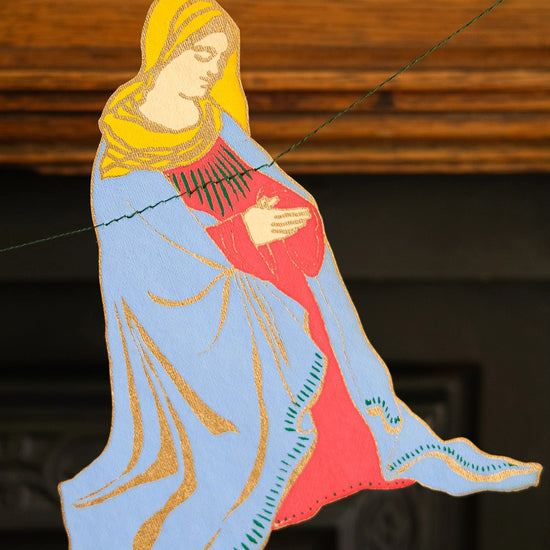 garland - recycled cotton paper - nativity by east end press