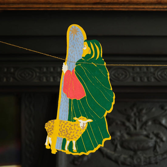 garland - recycled cotton paper - nativity by east end press