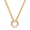 Necklace | Rolo Chain 18" | Charm Holder | 14KGP
