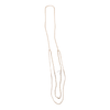 necklace - brass + beaded double loop by baizaar