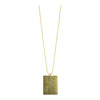 necklace - brass plaque - "one inch" by brass sand