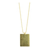 necklace - brass plaque - "one inch" by brass sand