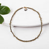 necklace - choker brass + beaded color pop by baizaar