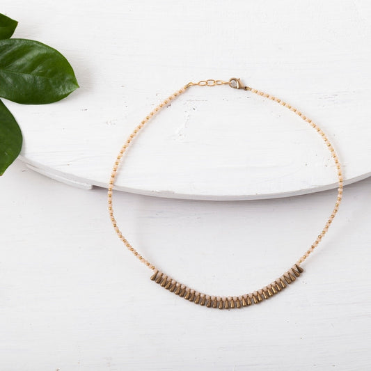 choker necklace - beaded dew drop by baizaar