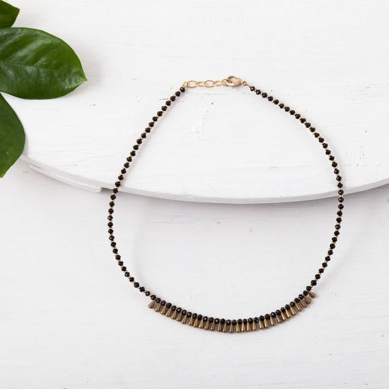 choker necklace - beaded dew drop by baizaar