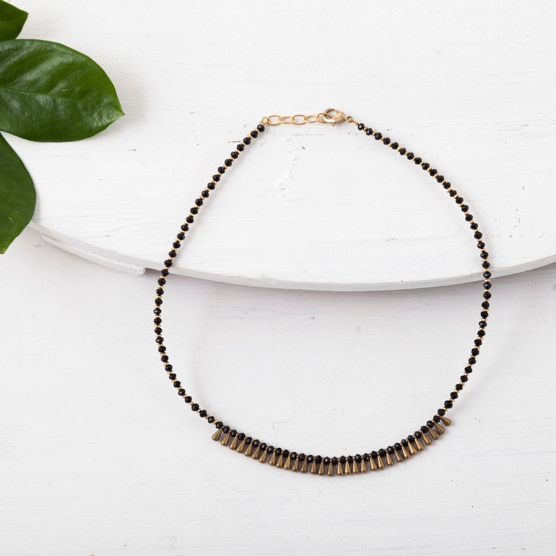 choker necklace - beaded dew drop by baizaar