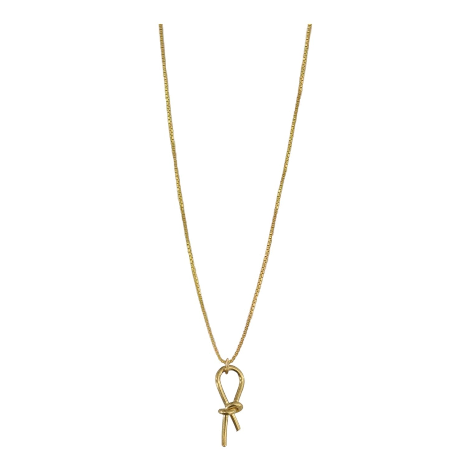 necklace - knot pendant by brass sand
