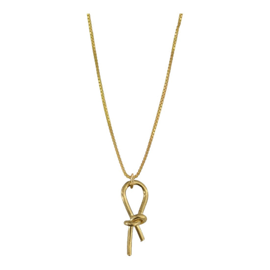 necklace - knot pendant by brass sand