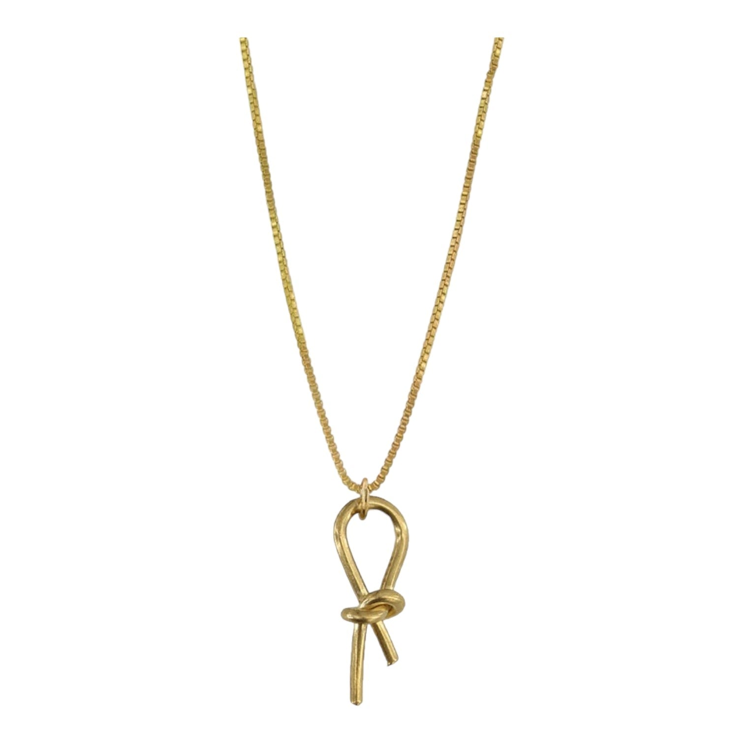 necklace - knot pendant by brass sand