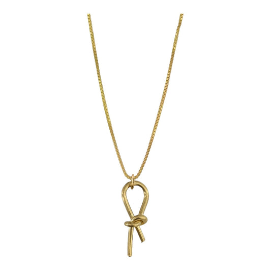 necklace - knot pendant by brass sand