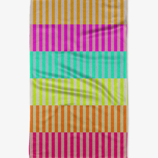 microfiber tea towel - neon nights by geometry house