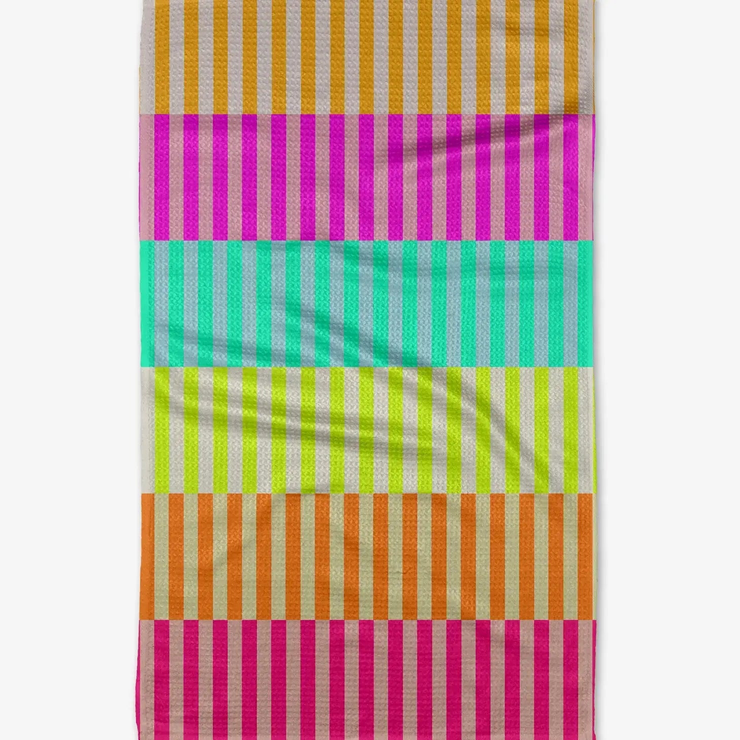 microfiber tea towel - neon nights by geometry house