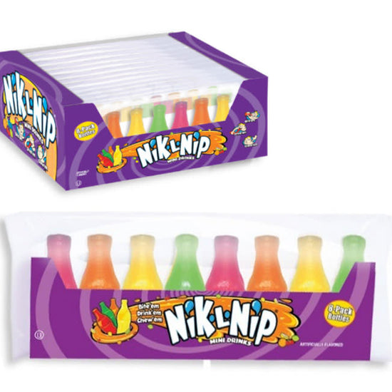 candy - nik-l-nip - wax bottles - 8-pk by redstone foods inc